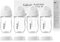 Gulicola Natural Glass Baby Bottle 5oz, 4pcs-White