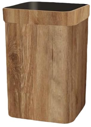 MagiDeal Poubelle Décorative Grain de Bois Papier Corbeille pour Bureau Blanchisserie Intérieur Salle D'artisanat, 22,5x27,5cm