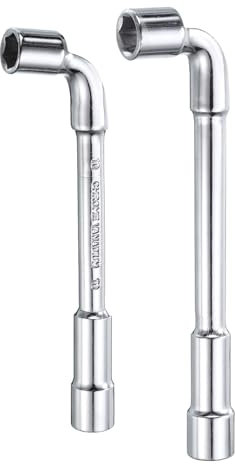 QUARKZMAN 2Pcs Llave de Vaso Hexagonal en Forma de L de 10mm 11mm Llave de Tubular Métrica de 6 Puntas de Acero con Alto Contenido de Carbono, de Doble Extremo, para Reparaciones