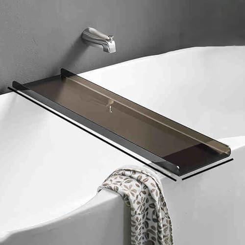 Onxyrbyte Tablette De Plateau De Bain en Acrylique,Tablette Baignoire,Support Baignoire,Support De Baignoire,Plateau Baignoire,ImperméAble à l'eau,pour Support Livre/Tablette/Smartphone Et Verre
