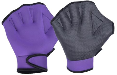 Schwimmhandschuhe für Herren – Schwimmhandschuhe mit Netzgewebe, Gummi-Fäustlinge, Tauchausrüstung zur Unterstützung des Oberkörpers, widerstandsfähig, wasserabweisendes Training