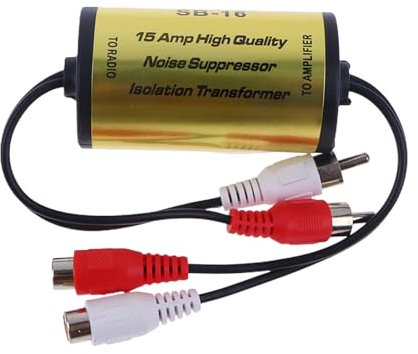 Aisolador de ruido de bucle de tierra - Audio Hum Eliminator para automóviles y estéreo doméstico | Supresor de retroalimentación de señales, reductor de ruido para altavoces, sistemas de sonido y dis