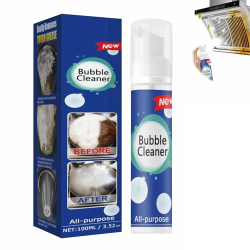 Detergente per Bolle da Cucina, Detersivo Cucina, Spray per Bolle di Pulizia Multiuso, Schiuma Multiuso Detergente, Foaming Heavy Oil Stain Cleaner, 100ml
