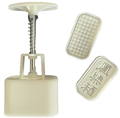 Mold 50g Cookie Cutter with 2pcs Rectangle Stamp Green Bean Cake Mid-Autumn Festival Stamper