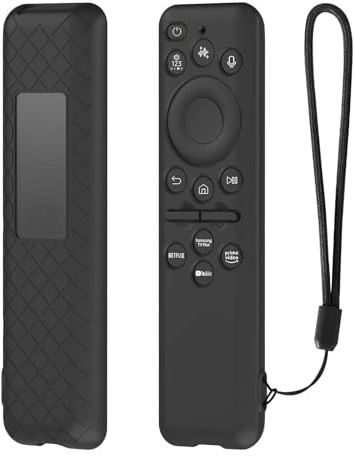 FTRONGRT Funda Compatible con Samsung BN59-01480L / BN59-01432A / BN59-01432J, Ultrafino y Ligero, Anti-Caída, Anti Choques, Funda Protectora de Silicona Suave para Mando a Distancia.Negro