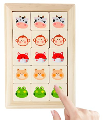 Vesidoloy Slide Puzzles for Teens | Wooden Animal Learning Toy,Brain Teaser Puzzle Game,for Adults Kids Boy Girls Travel Party Favors Stocking Stuffers Home Travel