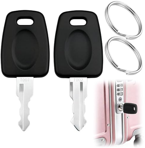 007&002 Lot de 2 clés à bagages, multifonctionnelles, compatibles avec TSA, Master Key, TSA 007 002, pour bagages, valises, mot de passe, serrures TSA