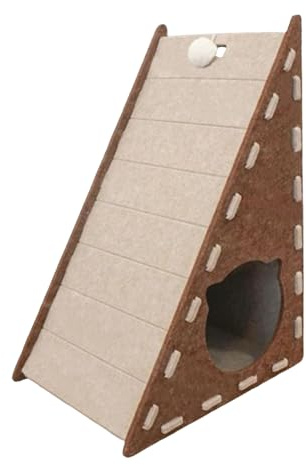 Alfombrilla Rascadora Gatos Cama Triangular Fieltro Antidesgaste para