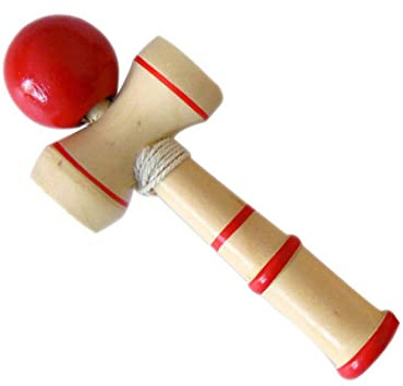 Whyzsjnclg Kendama en Bois Bleu Boule Tasse Jouet Classique Japonais équilibrage pour Enfants, Bleu