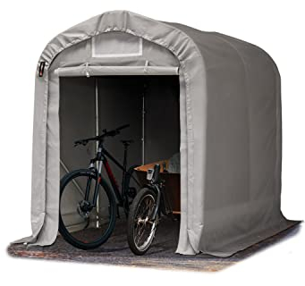 TOOLPORT Tente-Garage carport 1,6 x 2,4m d'élevage abri agricole Tente de Stockage bâche PVC 800 N Armature Solide Gris