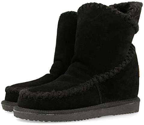 GIOSEPPO Botines Negros de Estilo Australiano con cuña Interna para Mujer 42114