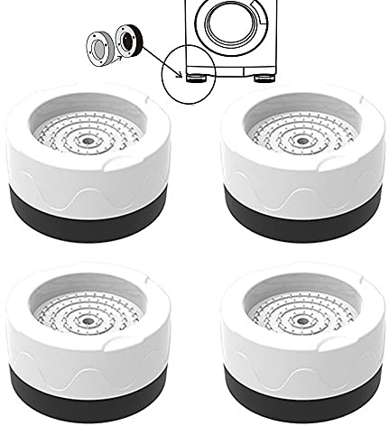 4 Stücke Waschmaschine Füße Pad, Anti Rutsch Waschmaschine füße, Waschmaschine Füße, Vibrationsdämpfer, Waschmaschine Fußpolster, mit Rutschfesten Füßen, für Waschmaschinen Trockner (3.5cm)