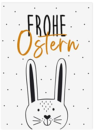 Nastami Osterkarte Postkarte Ostern Geschenk Ostern (Frohe Ostern HASE)