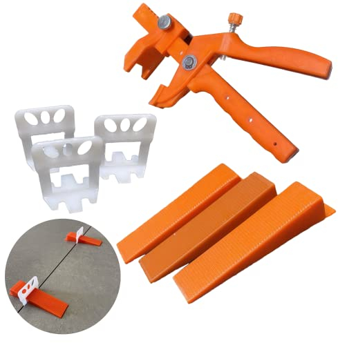 HS Kalip ve Plastik - 1201-teiliges Nivelliersystem Profi Set für PROFESIONELLE und GÜNSTIGE Fliesenverlegung, Fliesenverlegehilfe, Fliesenwerkzeug, Fliesenkeile, Abstandshalter, Zange, 2mm