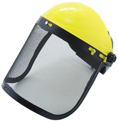 HAISHINE Visière de Visage, Face Shield de Protection Écran Facial de Sécurité avec Visière en Maille pour Tondeuse d'Herbe de Jardin Sécateur à Perche Tronçonneuse