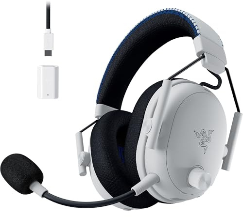 Razer BlackShark V3 Pro for PlayStation - Wireless Active Noise Cancellation Esports Headset ANC - TriForce 50 mm Drivers - HyperSpeed 2,4 GHz - THX Spatial Audio - PS5/PC | White