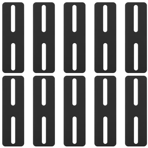 10 Pz Piastra di Giunzione Piana, Staffe Piatte Lamiera Forata, Staffe Piastra di Fissaggio con 2 Foro, Connettori Perforate Connettore, Lastrina di Giunzione Piatta per Legno Mobili(130x40x3 mm)