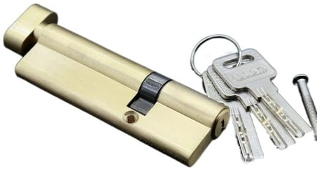 Bombin Cerradura Puerta de aleación aluminio del cilindro latón dormitorio acero plástico Individual Doble Bloqueo abierto Cilindro Cerrojo Cabeza bloqueo Todos Tipo(80(50-30))