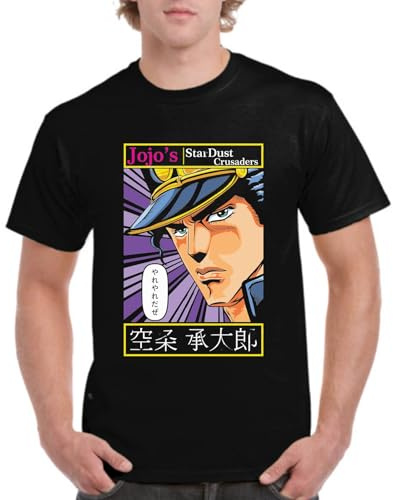 the Fan Tee Camiseta de Adulto de Hombre Dibujos Animados Jojo’s Bizarre  Poses, Ora,MUDA, Adventure Joestar, Los Stands 007 L