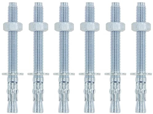 6-Pack Heavy Duty Concrete Expansion Bolts Wall Anchors (M12 × 120mm)