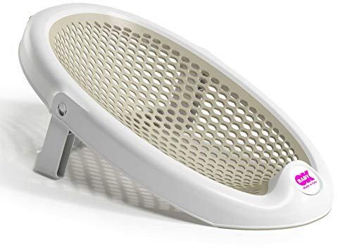 Hamaca de baño Jelly - Materiales no tóxicos - Base antideslizante con sistema de bloqueo - Plegable, ideal para usar en bañeras - para recién nacidos y bebés - Gris