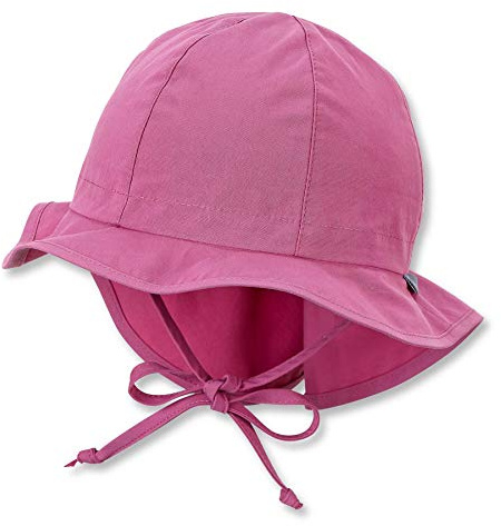 Sterntaler Flapper für Mädchen mit Bindebändern, Nackenschutz und Popeline-Stoff, Alter: 9-12 Monate, Größe: 47, Helllila