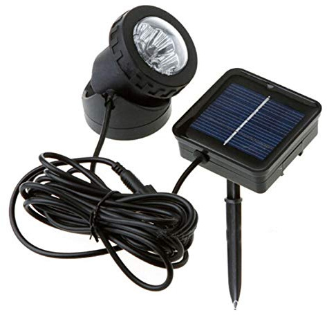 Solar Pond Lights Outdoor, 6LED Submersible Waterproof Spotlight | Submersible Lamps Projector Light for Pool Fountain Fish Tank Garden Pathway Yard Patio Landscape Lighting