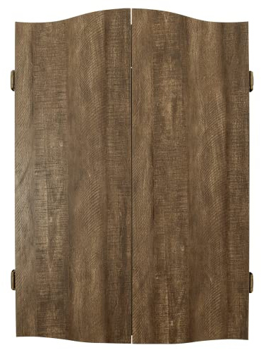 DMI Sports MI Sports Brown CricketPro Dartboard Cabinet | Designed for Arachnid 15.5” CricketPro 900, 800, 750, 650 Electronic Dartboards | Does Not Include Dartboard