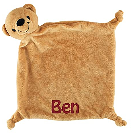 Striefchen® Babygeschenk Bären Schnuffeltuch mit Namen Bestickt