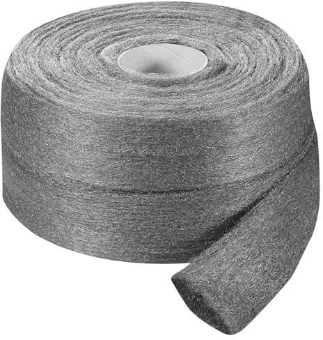 RAKSO Stahlwolle fein 00-10kg, 2 Breitreels à 5kg - ca. 50m Profigröße, glättet Hölzer, Reinigung Kunststoffjalousien, Gartenmöbel, aufpolieren Aluminium