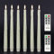 Rhytsing 29 cm große, natürliche, weiße flammenlose Spitzkerzen mit Timer-Funktion, batteriebetrieben, hoch, wachstropfendes Design, warmweiße LED, 2 Fernbedienungen im Lieferumfang enthalten –