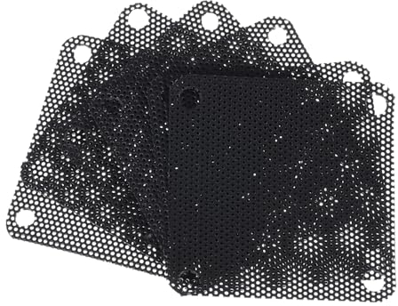sourcing map 6 Stück PC-Staubfilter, 50x50mm PVC Computer Gehäuse Lüfterstaubschutzgitter für Computergehäuse Lautsprecher, Schwarz