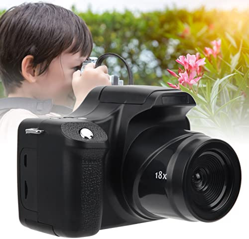 Fotocamera Digitale da 24 MP, Fotocamera con Schermo LCD da 3 Pollici, Fotocamera con Zoom 18X, Flash, Fotocamera Reflex Digitale Portatile Portatile, per (Tipo standard)