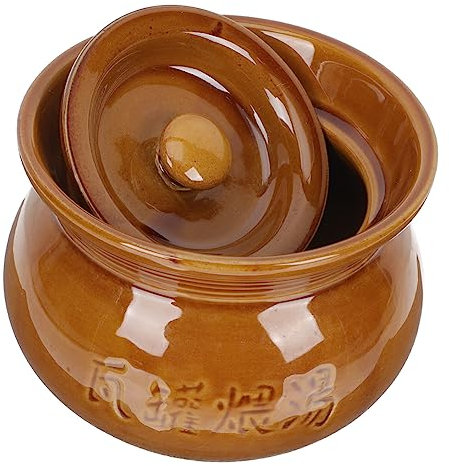 LABRIMP Keramik Suppentopf 500 Ml Haushalts Küchenkeramik Eintopfglas Mit Deckel Für Gasherd Und Offenes Feuer