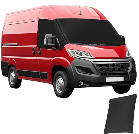 Copri Parabrezza Anteriore per Peugeot Boxer/Citroen Jumper/Fiat Ducato X250/290 dal 2006 al 2025, Copertura Parabrezza Auto 600D Impermeabile Oscurante Antigelo Antipolvere Protezione Solare