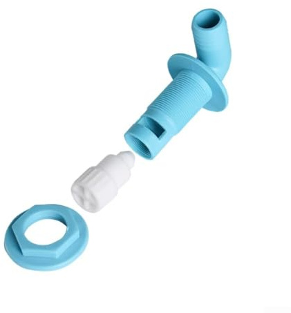 Testa di spruzzo regolabile per aeratore Livewell con tubo flessibile compatibile da 3/4 a 1 1/8 pollici, costruzione di grado marino per un uso duraturo in acqua dolce e salata (29 mm)