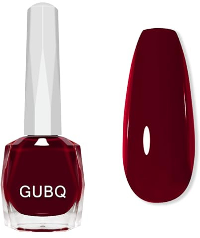 Wine Red Nail Polish - Cherry Red Nail Varnish - Burgundy nail Polish - 60 Seconds Nail polish Quick Dry - Breathable nail Polish No Bake UV Long Lasting for Women Winter Christmas DIY French Manicure