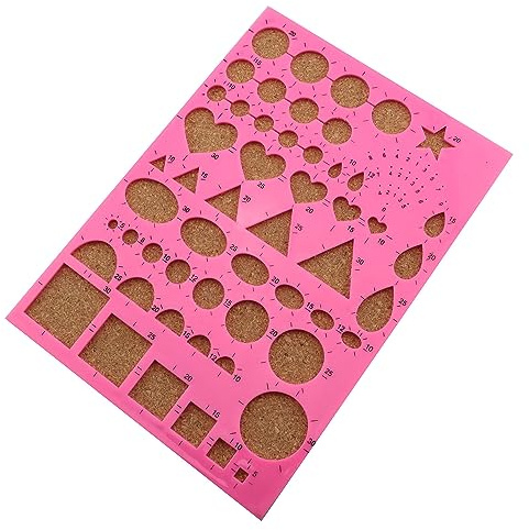 JCBIZ Pink Paper Quilling Template Board Mould Crimper Tool for Paper Strips DIY Art Crafts