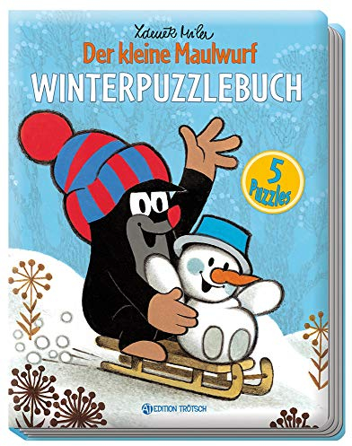 Winter-Puzzlebuch Der kleine Maulwurf: 5 Puzzles