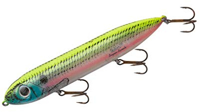Heddon Super Spook Topwater Leurre de pêche pour Eau salée et Eau Douce, Okie Shad, Super Spook (227 g)