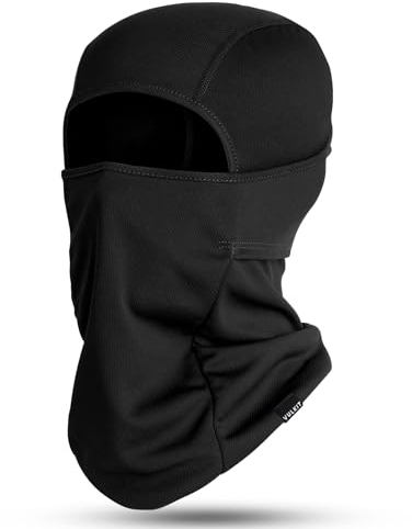 VULKIT Balaclava Face Mask Motorcycle Cycling Balaclavas Ski Mask Balaclava UV Protection Helmet Liner Windproof Outdoor Headwear Men Women Black