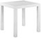 Gartentisch Rattanoptik aus Kunststoff 80 x 80 cm weiß Fossano