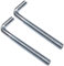 AERZETIX - C48195 - Satz von 2 Schraubhaken hakenschraube metalle mit metrischem gewinde M6x60mm - winkelhaken - haken in form von L - schraubhaken zum aufhängen