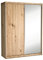 Cool24 Maciej II Kleiderschränke - Modern Schwebetürenschrank - Kleiderschrank mit Spiegel und Kleiderstange - Schlafzimmerschrank 180cm mit 12 Regale - Kleiderschrank Braun - Schrank Schlafzimmer