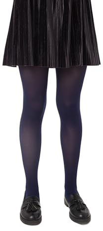 Conte elegant Velour Schicke Kinderstrumpfhose - Alltagsstrumpfhosen - Ballettstrumpfhosen - Ballett Strumpfhose Kinder - Tanzstrumpfhose für Mädchen - 60 DEN - 128-134 - Marino - 1 Stück