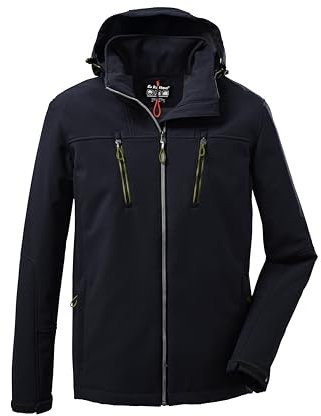 killtec Herren Softshelljacke/Outdoorjacke mit abzippbarer Kapuze KOW 163 MN SFTSHLL JCKT, schwarz, XXL, 37711-000
