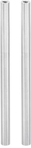 PATIKIL 2pcs M3 Metal Threaded Standoff Spacer Nuts, Round Aluminum Spacers Female Coupling Screws, 1/8 ID x 3/16 OD, Silver 3x5x80mm