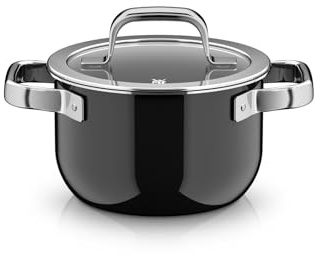 WMF Fusiontec Mineral Pro, Kochtopf mit Deckel, 16 cm, kratzfestes Material, Topf Induktion, für alle Herdarten geeignet, Made in Germany, schwarz, 0518645290