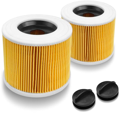 Lahnaokfis 2 Stück WD3 Filter für Kärcher Staubsauger WD3, WD2, WD1, MV3, MV2, A, K, KNT, NT, SE, VC Patronenfilter Ersatzfilter Staubsaugerfilter für Kärcher Staubsauger Filter 6.414-552.0/64145520