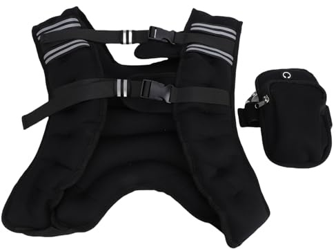 Fockety Gilet con Pesi da Corsa, Gilet con Pesi con Fibbia Regolabile e Spallacci, Imbottitura in Sabbia di Ferro per Allenamento e Allenamento della Forza, Compatibile con il Fitness